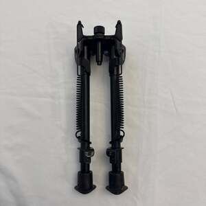 Tactical Adjustable Bipod, Harris Style with Spring Tension Legs — Black Finish